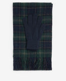 Barbour Tartan Scarf & Glove Gift Set - Green Loch Tartan