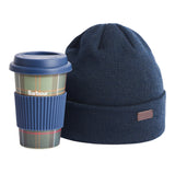 Barbour Travel Mug Gift Set - Navy/Classic Tartan