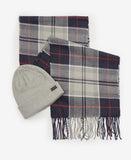 Barbour Swinton Beanie & Galingale Scarf Gift Set - Blue Granite