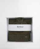 Barbour Ramside Beanie and Scarf Gift Set - Dark Olive