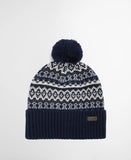 Barbour Marlow Fair Isle Pom Beanie - Navy