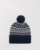 Barbour Marlow Fair Isle Pom Beanie - Navy