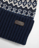 Barbour Marlow Fair Isle Pom Beanie - Navy