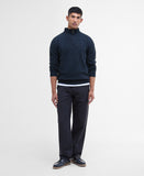 Barbour Essential Lambswool Half Zip Knitted Jumper - Navy Mix
