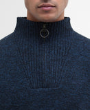 Barbour Essential Lambswool Half Zip Knitted Jumper - Navy Mix