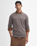 Barbour Essential Lambswool Crew Neck Sweater - Dark Stone