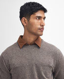 Barbour Essential Lambswool Crew Neck Sweater - Dark Stone