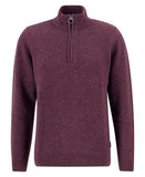 Barbour Holden Half Zip Knitted Jumper - Ruby Marl