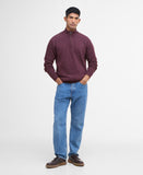 Barbour Holden Half Zip Knitted Jumper - Ruby Marl