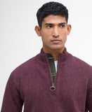 Barbour Holden Half Zip Knitted Jumper - Ruby Marl