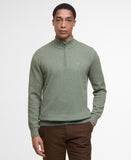 Barbour Cotton Half Zip Knitted Jumper - Thyme