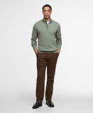 Barbour Cotton Half Zip Knitted Jumper - Thyme