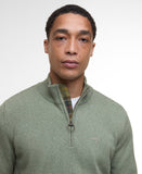 Barbour Cotton Half Zip Knitted Jumper - Thyme