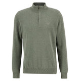 Barbour Cotton Half Zip Knitted Jumper - Thyme