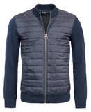 Barbour Essential Carn Baffle Zip through Knitted Jumper - Navy