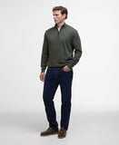 Barbour Bayfield Half Zip - Mid Olive