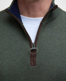 Barbour Bayfield Half Zip - Mid Olive