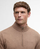 Barbour Kelson Half Zip Knitted Jumper - Stone