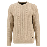 Barbour Lowfen Cable Crew - Stone