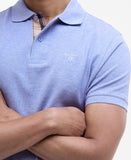 Barbour Tartan Pique Polo Shirt - Sky Marl