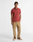 Barbour Tartan Pique Tailored Polo Shirt - Russet