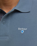 Barbour Tartan Pique Polo Shirt - Blue stone