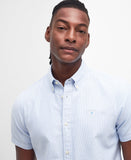 Barbour Striped Oxtown S/S Tailored Shirt - Sky Blue