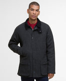 Barbour Bedale Wool Jacket - Dark Grey Marl/Tartan