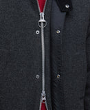 Barbour Bedale Wool Jacket - Dark Grey Marl/Tartan