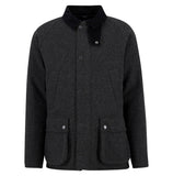 Barbour Bedale Wool Jacket - Dark Grey Marl/Tartan