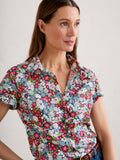 Seasalt Mrs Treloar Shirt - Flowery Painting Light Squid