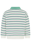 Lighthouse Myles Sweatshirt - Sea Green & Navy Stripe