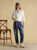Joules Heidi Frill Neck Top - Cream