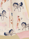 Joules Burnham Funnel Neck Sweatshirt - Cream Horse