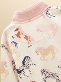 Joules Burnham Funnel Neck Sweatshirt - Cream Horse
