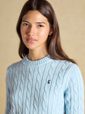Joules Classic Cable Crew - Light Blue