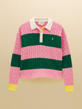 Joules Cable Rugby - Pink/Green