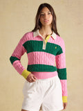 Joules Cable Rugby - Pink/Green