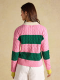 Joules Cable Rugby - Pink/Green