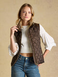 Joules Braemar Luxe Gilet - Chocolate Brown