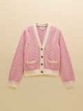 Joules V-Neck Cardigan - Pink