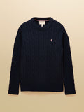 Joules Classic Cable Crew - Navy