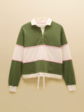 Joules Jersey Deckshirt - Green/Cream Stripe