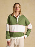 Joules Jersey Deckshirt - Green/Cream Stripe
