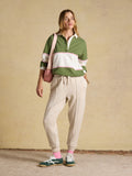 Joules Jersey Deckshirt - Green/Cream Stripe