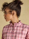Joules Cropped Oxford Shirt - Pink