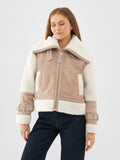 Trevor Bolongaro Shearling Funnel Neck Jacket