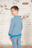 Lighthouse Boys Finn Sweat - Blue Red Stripe