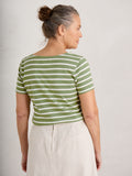 Seasalt Sailor T-Shirt - Breton Dill Chalk