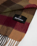 Barbour Large Tattersall Scarf - Tawny Port